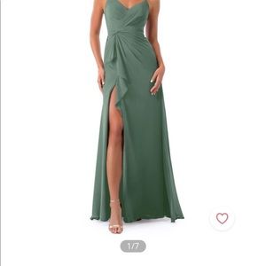 Azazie Emerald bridesmaid dress.